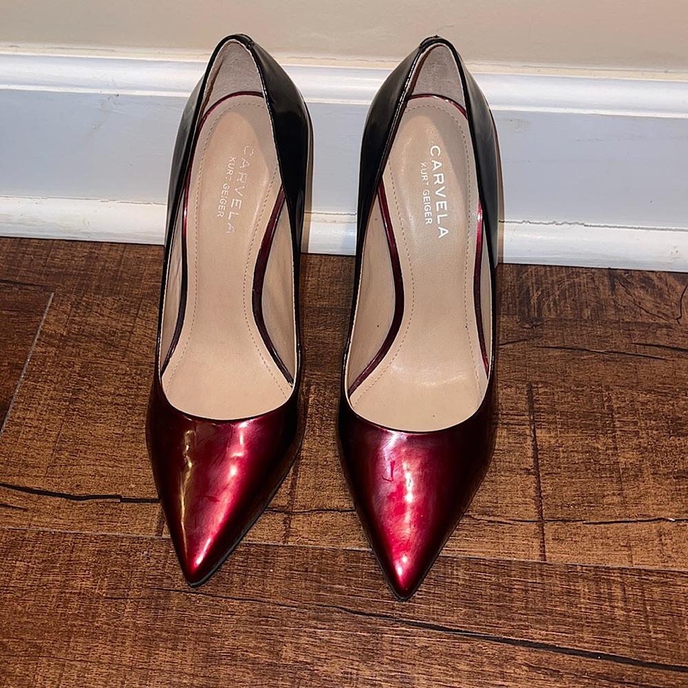 Carvela ombré red and black stilettos